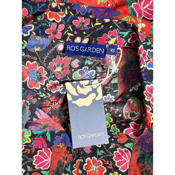 NWT Ro's Garden Farrah Long Kurta Kaftan Coverup Boho Resort Dress Yeshi Red XS - Picture 6 of 6